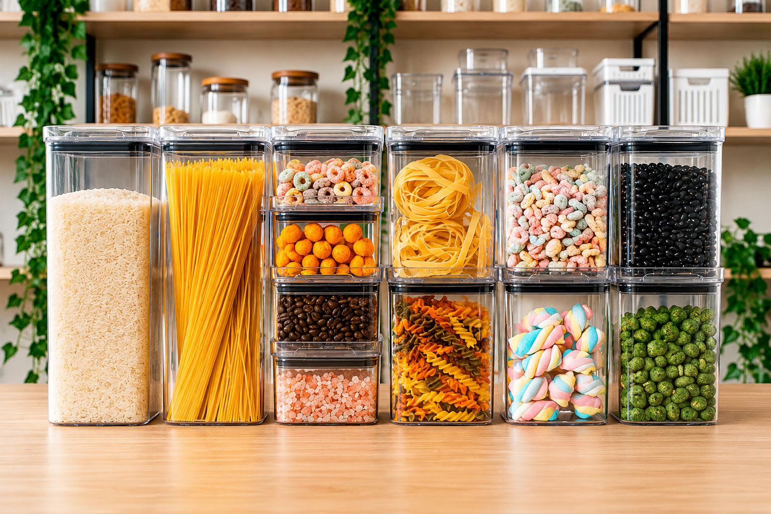 Conjunto de Potes Herméticos para Armazenamento de Alimentos