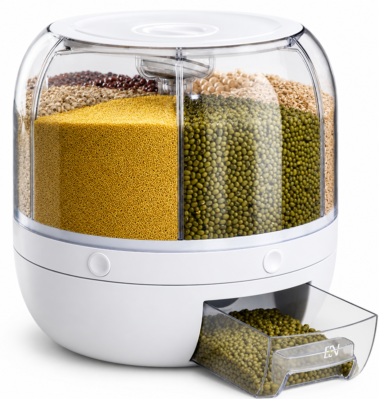 Dispenser de Cereais Giratório 6 Divisórias