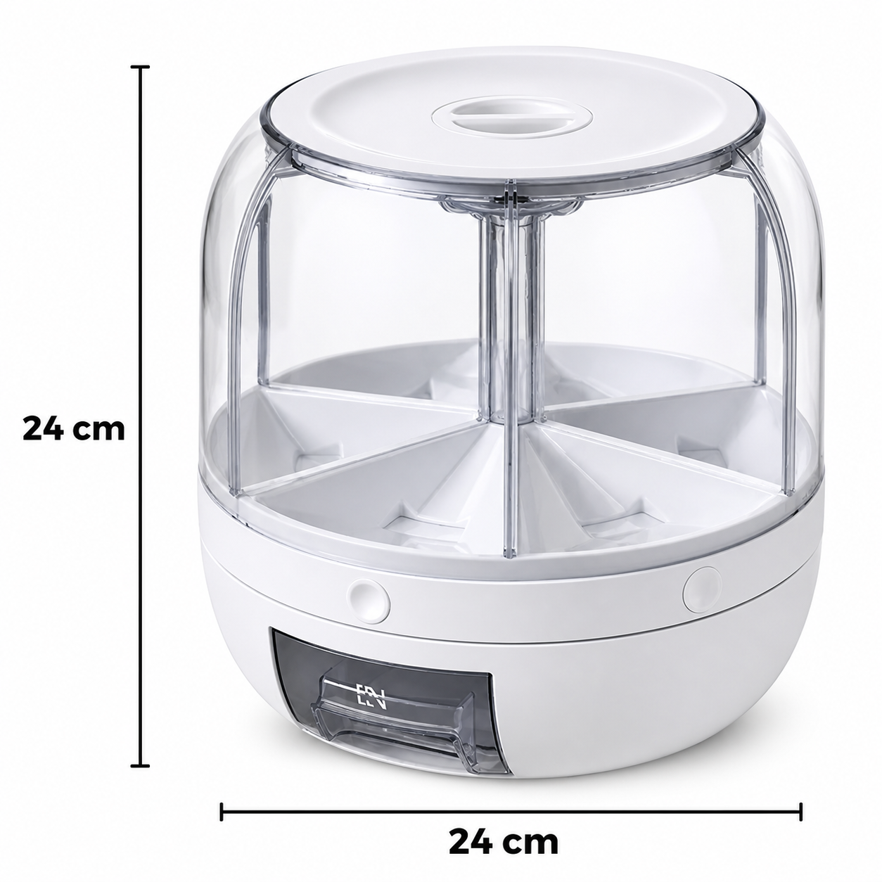 Dispenser de Cereais Giratório 6 Divisórias