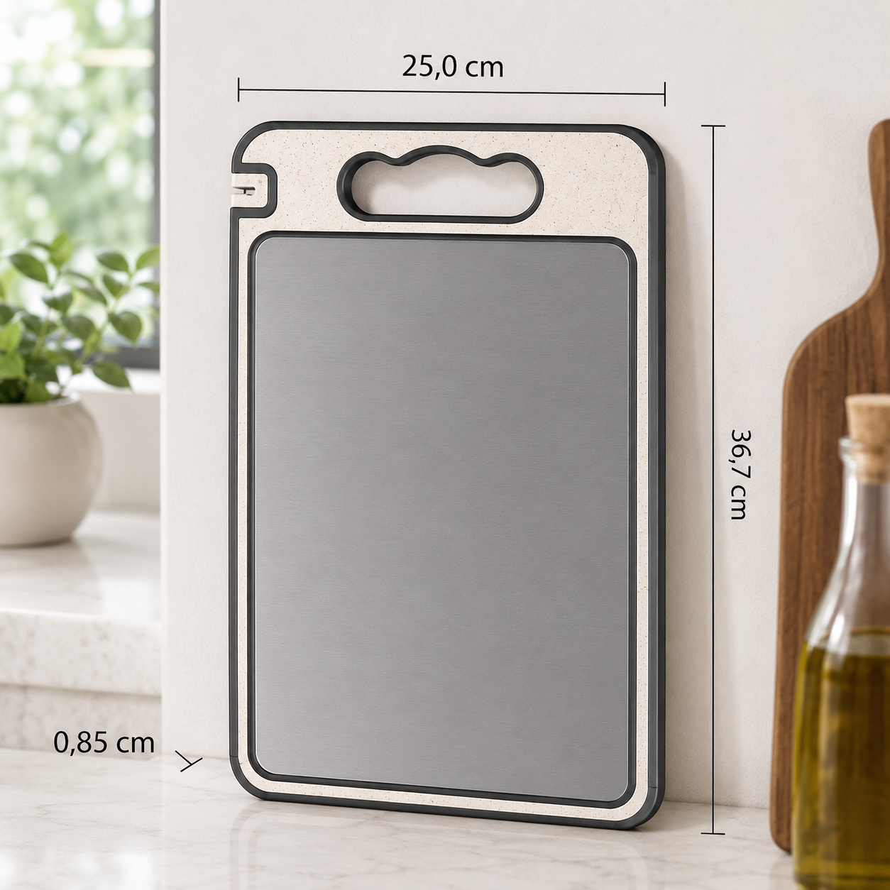 Tábua de Corte Inox Dupla Face Antibacteriana