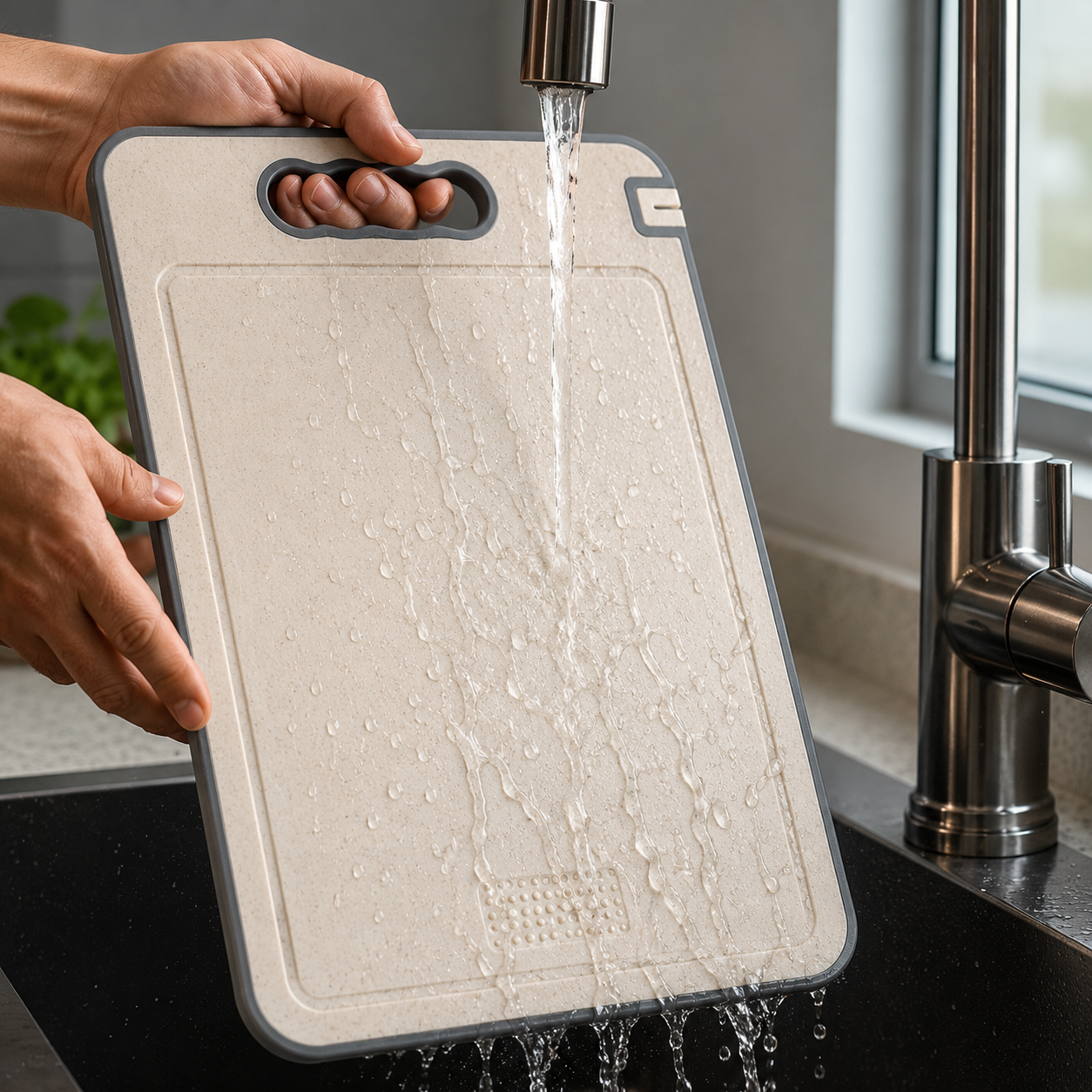 Tábua de Corte Inox Dupla Face Antibacteriana