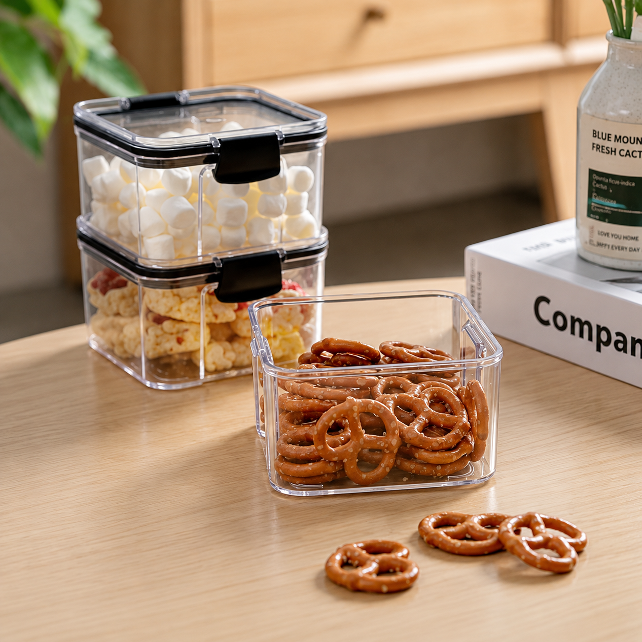 Kit Potes Herméticos para Armazenamento de Alimentos